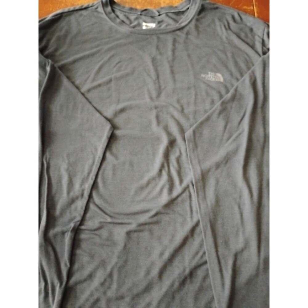 The North Face Mens Sz.L Dark Grey Long Sleeve Vaporwick Pullover T-Shirt